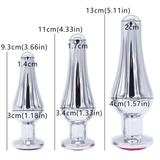 Stainless Steel Butt Plugs 3Pcs Set / Anal Toys for Adult Games - EVE's SECRETS