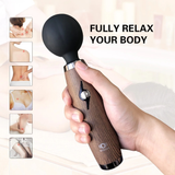 Stepless Speed-Up Wand Vibrator with 2 Removable Accessories / Clitoral and Body Massager for Women - EVE's SECRETS