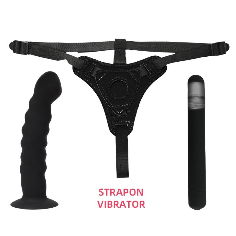 Strap-On with Vibrator Dildo / Women's Silicone Sex Toy Penis / Adult Dildo for Ladies - EVE's SECRETS