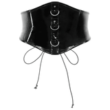 Stylish Wetlook Corset With Lace-Up For Women / Cropped Girdle For Pole Dance / Elegant Clubwear - EVE's SECRETS