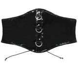 Stylish Wetlook Corset With Lace-Up For Women / Cropped Girdle For Pole Dance / Elegant Clubwear - EVE's SECRETS