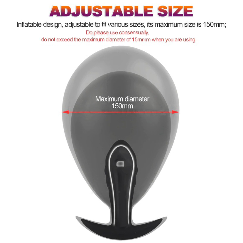 Super Large Double-layer Silicone Inflatable Anal Butt Plugs / Unisex Pump Prostate Massage - EVE's SECRETS