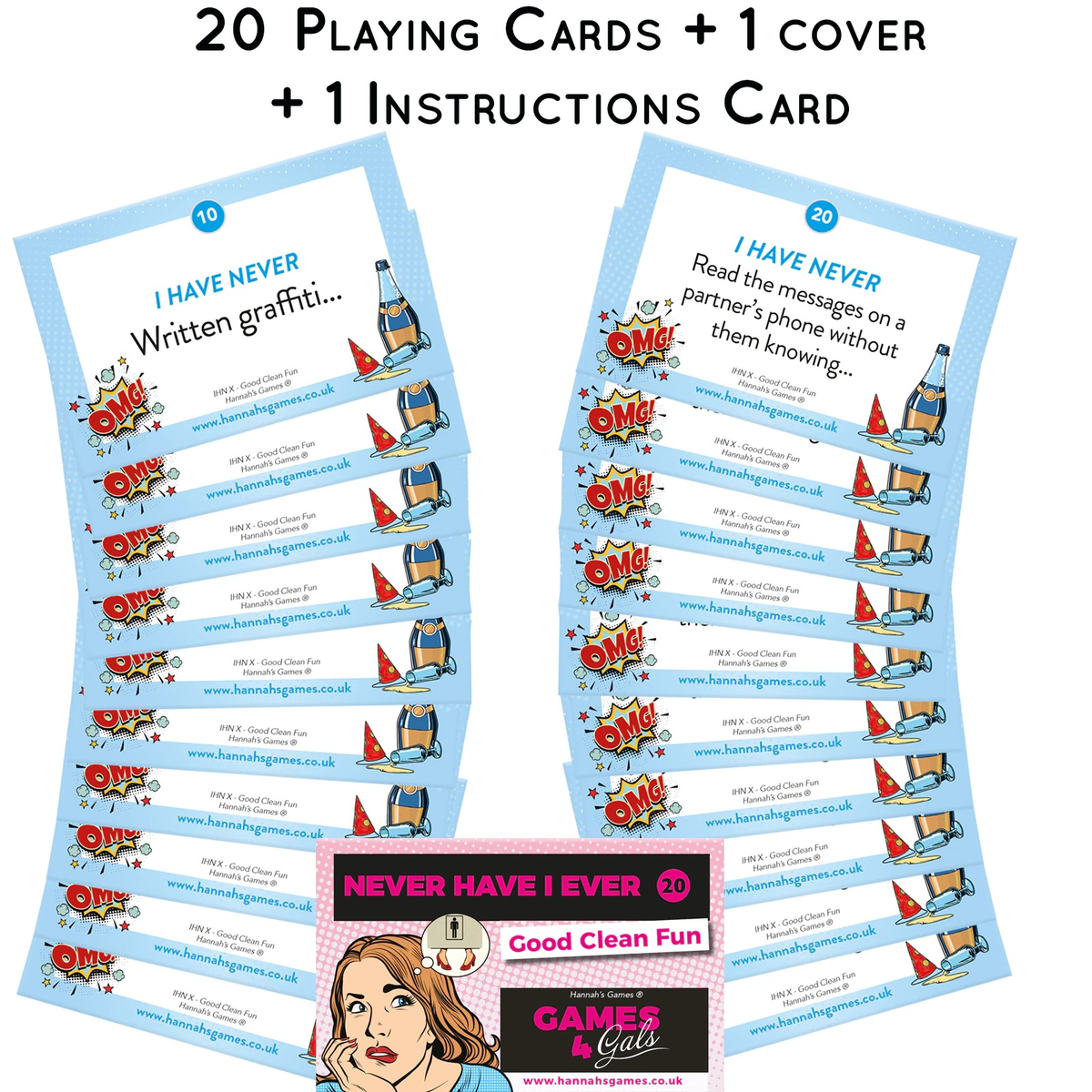 "Never Have I Ever" Fun Game for Adults / Board Game for Parties - EVE's SECRETS