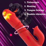 Telescopic Rotation G-Spot Vibrator / Vibrating Rabbit Stimulator / Sex Toys For Women - EVE's SECRETS