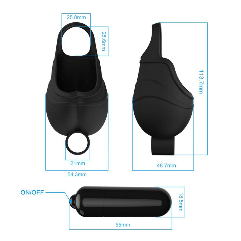 Vibrating Testicle Massager / Men's Cock Ring with Vibration Function / Male Sex Toys - EVE's SECRETS