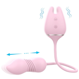 Thrusting 9 Speed Vibrator for Women / Nipple Clip and Clitoris Stimulation / Female Sex Toys