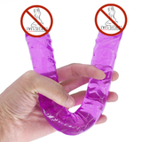 Translucent Long Double Ended Realistic Dildos / Flexible Soft Vagina and Anal Sex Toys - EVE's SECRETS