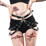 Unique Body Harness For Women / BDSM PU Leather Black Belts / Sexy Bondage Garter Belt