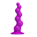 Unisex-Analperlen / rosa Sexspielzeug mit Sauger / weiches und glattes Silikon-Massagegerät 