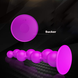 Unisex Anal Beads / Pink Sex Toys With Sucker / Soft And Smooth Silicone Massager - EVE's SECRETS