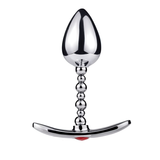 Plug anal en métal unisexe avec tête flexible/masturbateur d'anus argenté/jouets sexuels pour adultes 