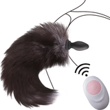 Vibrating Fox Tail with Wireless Remote / Anal Plug Vibratorfor Women / Adult Silicone Sex Toy