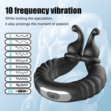 Vibrating Silicone Penis Ring / Chastity Male Silicone Penis Stretcher / Sex Toy For Men - EVE's SECRETS