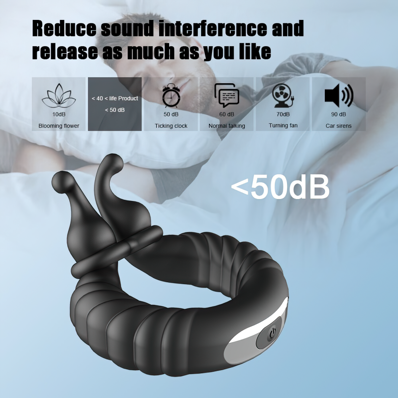 Vibrating Silicone Penis Ring / Chastity Male Silicone Penis Stretcher / Sex Toy For Men - EVE's SECRETS