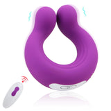 Wave Opening Design Cock Ring Massager / USB Charging Penis Sex Toys for Men and Couples