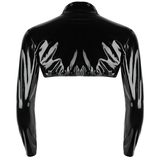 Wetlook PU Leather Male Clubwear Tops / Men's Stand Collar Stage Costume - EVE's SECRETS