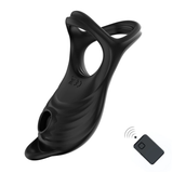 Kabelloser Cockring-Vibrator mit Fernbedienung / bequemer Dreifach-Penisring für Männer / Sexspielzeug für Erwachsene 
