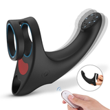 Wireless Remote Penis and Perineum Massager with Cоск Rings / G-Spot Vibrator / Prostate Stimulator - EVE's SECRETS