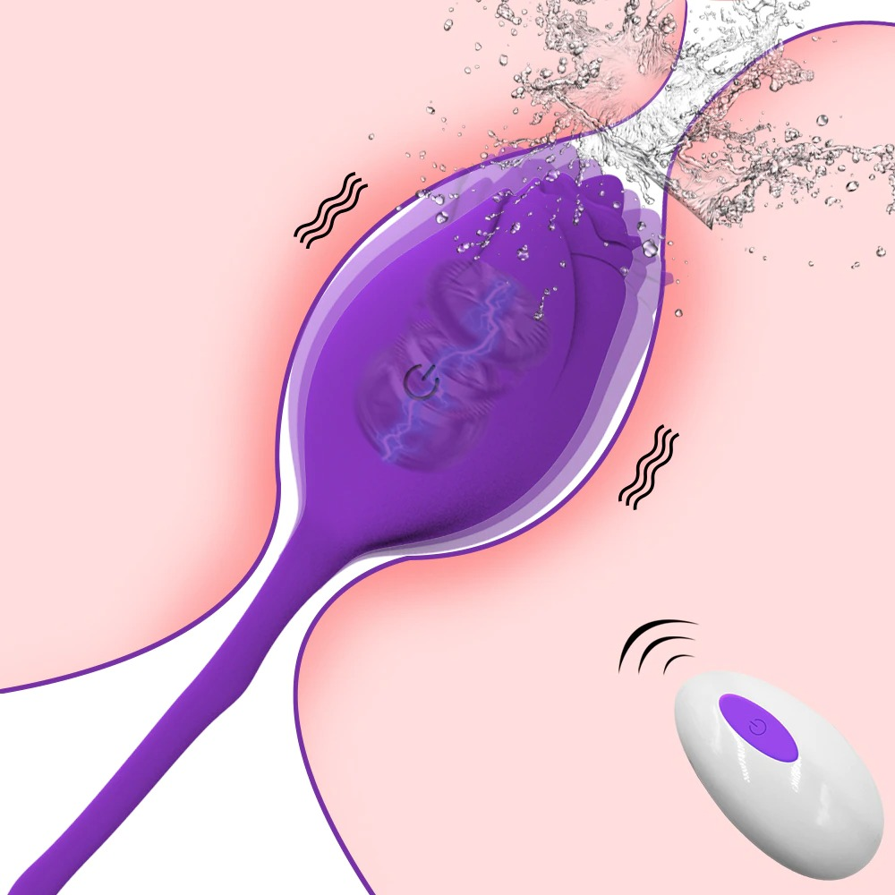 Wireless Rose Vibrator for Women / Female Clitoral Stimulator with Remote Control / Adults Sex Toys - EVE's SECRETS
