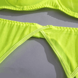 Women's 4 Pieces Transparent Erotic Underwear / Ladys Bra Garters Brief Sets Lingerie - EVE's SECRETS