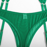 Women's 4 Pieces Transparent Erotic Underwear / Ladys Bra Garters Brief Sets Lingerie - EVE's SECRETS