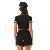 Policewoman Costume for Role Play / Sexy Short Sleeve Dress With Hat and Belt - EVE's SECRETS
