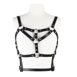 Women's Belt For Stocking Garters / Female Faux Leather Body Harness / Adjustable Body Bondage - EVE's SECRETS