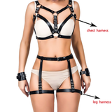 Women's Black Adjustable Bondage Full Body Harness / Sexy Female BDSM Accessories - EVE's SECRETS