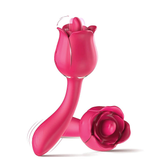 Stimulateur clitoridien pour femme / Lèche-langue en forme de rose / Jouet sexuel bifonctionnel féminin 