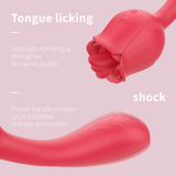 Women's Clitoral Stimulator / Rose Shape Tongue Licker / Female Bifunctional Sex Toy - EVE's SECRETS