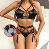 Women's Cut Out Black Bra Underwear / Female Sexy Garters Lingerie Apparel - EVE's SECRETS