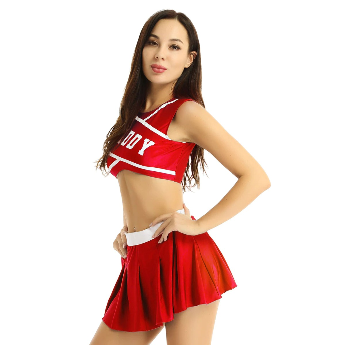 Women's Erotic Costume Cheerleader / Sexy Set Costume / Crop Top and Mini Skirt - EVE's SECRETS