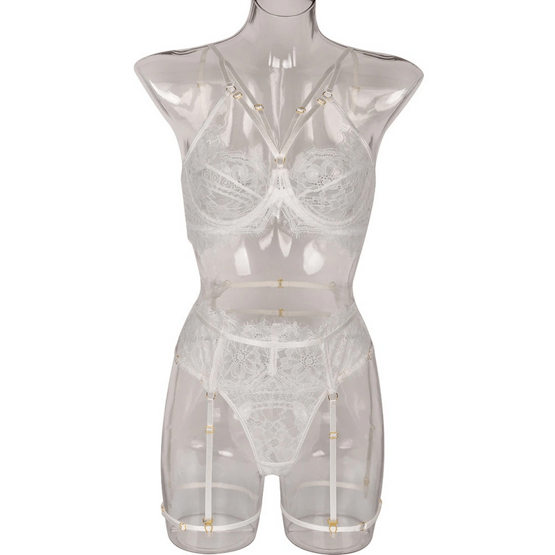 Women's Erotic Hollow Out Transparent Lingerie / Sexy Lady's Bra and Panty Exotic Underwear - EVE's SECRETS