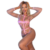 Women's Erotic Mesh Overall / Female Sex-Games Clothing / Sexy Long-Sleeve Bodysuits - EVE's SECRETS