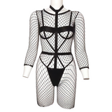 Women's Erotic Mesh Overall / Female Sex-Games Clothing / Sexy Long-Sleeve Bodysuits - EVE's SECRETS