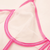 Women's Erotic Neon Bra Set / Sexy Female Transparent Lingerie / High-Waist Panties - EVE's SECRETS
