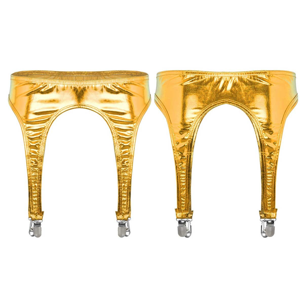 Women's Erotic Shiny Sexy Garter / Adult Underwear with Duck-Mouth Clips - EVE's SECRETS