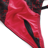 Women's Floral Lace Open Cup T-Back Bodysuit / Erotic Lingerie Nightwear for Lady - EVE's SECRETS