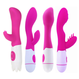 Stimulateur de clitoris pour point G pour femmes / Vibromasseur double en silicone pour adultes / Jouet sexuel érotique 