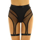 Women's High-Waisted See Through Panties / Fishnet Splice Cutout Legging Booty Shorts - EVE's SECRETS