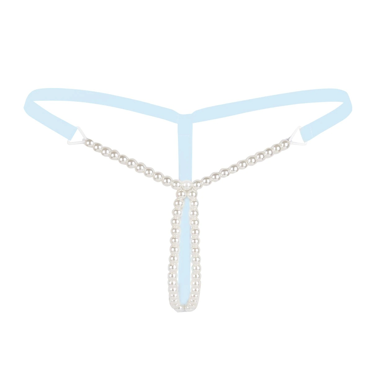 Women's Hot Erotic Lingerie / Mini Bikini with Pearls / Seductive Open Crotch Panties - EVE's SECRETS