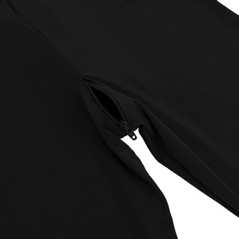 Womens Long Sleeves Sexy Bodysuit / Smooth Fiber Double Zipper Open Crotch Jumpsuit - EVE's SECRETS