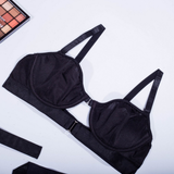 Women's Luxury Lingerie 3-Pieces Set / Bra with Panty and Garters / Sexy Ladies Underwear - EVE's SECRETS