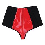 Women's Pole Dance Zipper Shorts / Open Crotch Leather Shorts / Wetlook Dancing Clothes - EVE's SECRETS