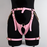 Women's PU Leather Erotic Bondage Harness / Female Sexy Chain Suspender Garter Belt Underwear - EVE's SECRETS