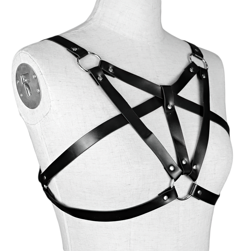 Women's PU Leather Gothic Chest Harness Underwear / Sexy Suspender Bra Cage BDSM Lingerie - EVE's SECRETS