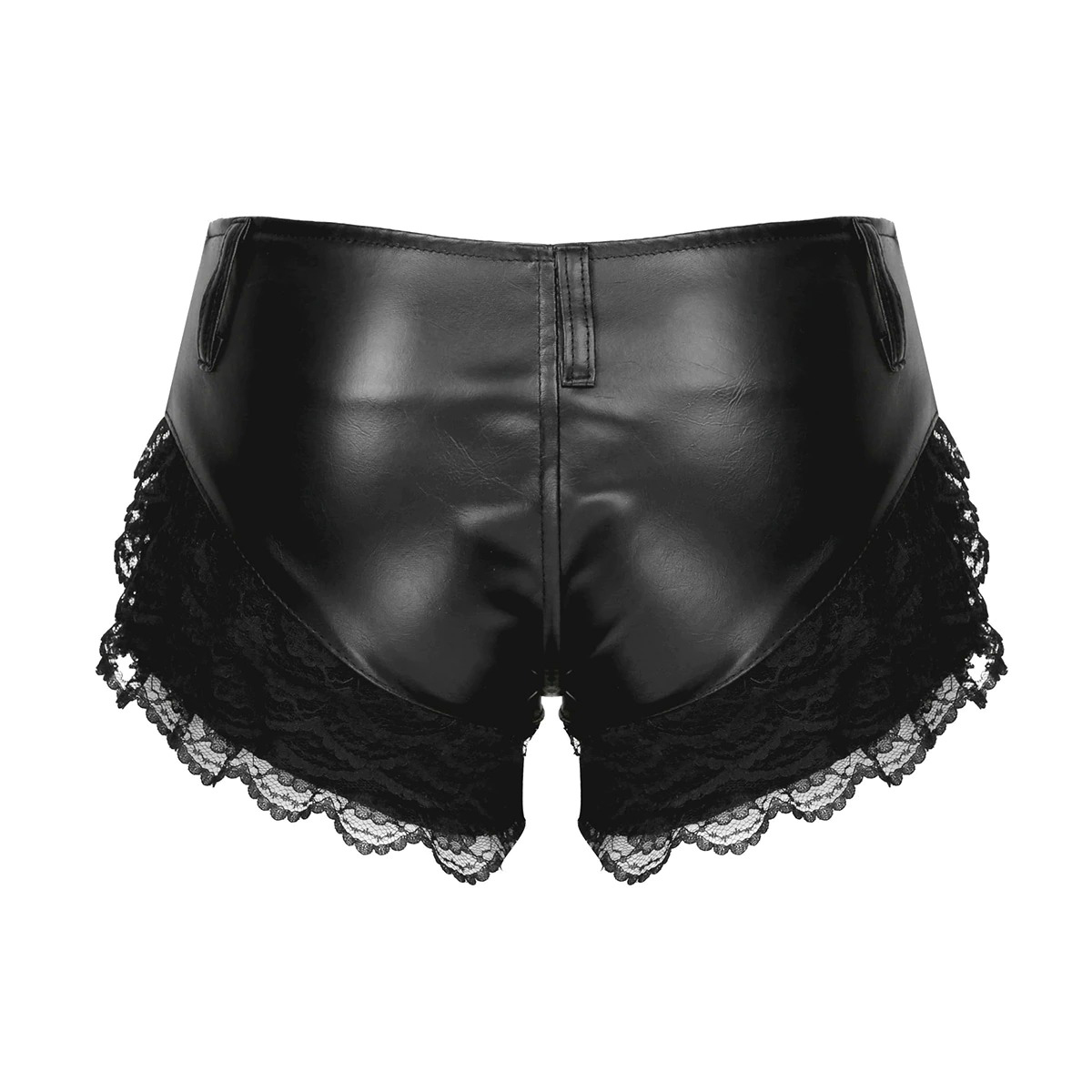 Women's PU Leather Shorts with Low Waist / Ladies Sexy Lace Shorts for Adult - EVE's SECRETS
