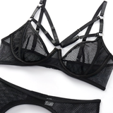 Women's Sensual 3-Piece Erotic Lace Lingerie / Female Transparent Mesh Sexy Underwear - EVE's SECRETS