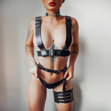Women's Sexy BDSM Harness Bra Set / Erotic Body Bondage and Garter Belt Lingerie Stocking - EVE's SECRETS
