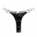 Women's Sexy Bikini Briefs with Low Rise / Ladies Wet Look Panties Adjustable Waist Buckles - EVE's SECRETS